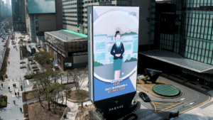 Projeto LEDSignage da LG chama a atenção no distrito de Gangnam, em Seul