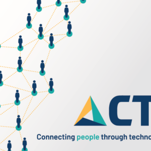 The logo of CTI, a global audio-visual integrator with a group of people connected by lines